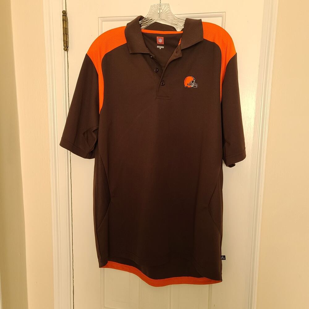 NFL Cleveland Browns Short Sleeved Polo Shirt Size Medium